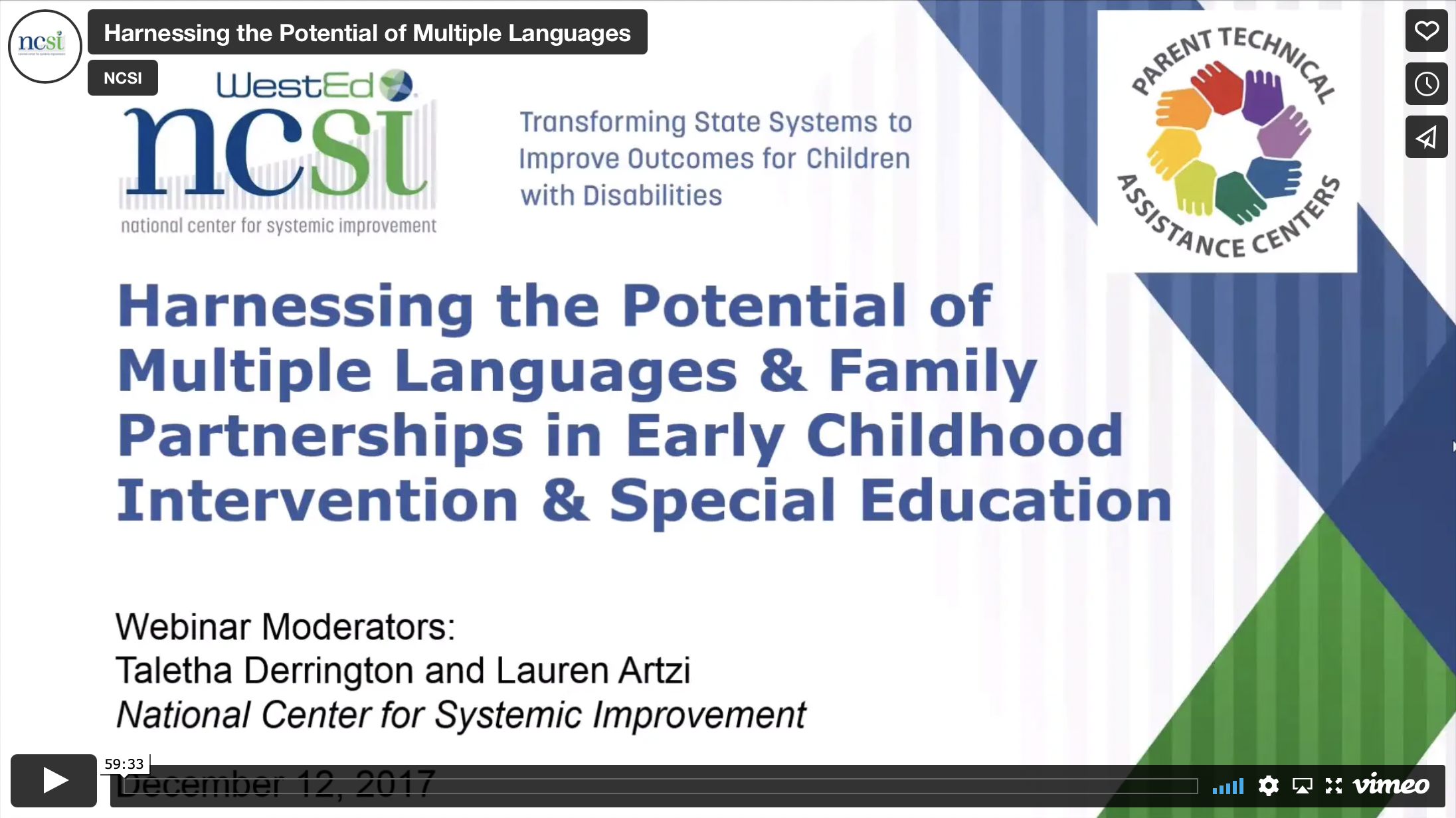 Harnessing the Potential of Multiple Languages & Family Partnerships in Early Childhood Intervention & Special Education