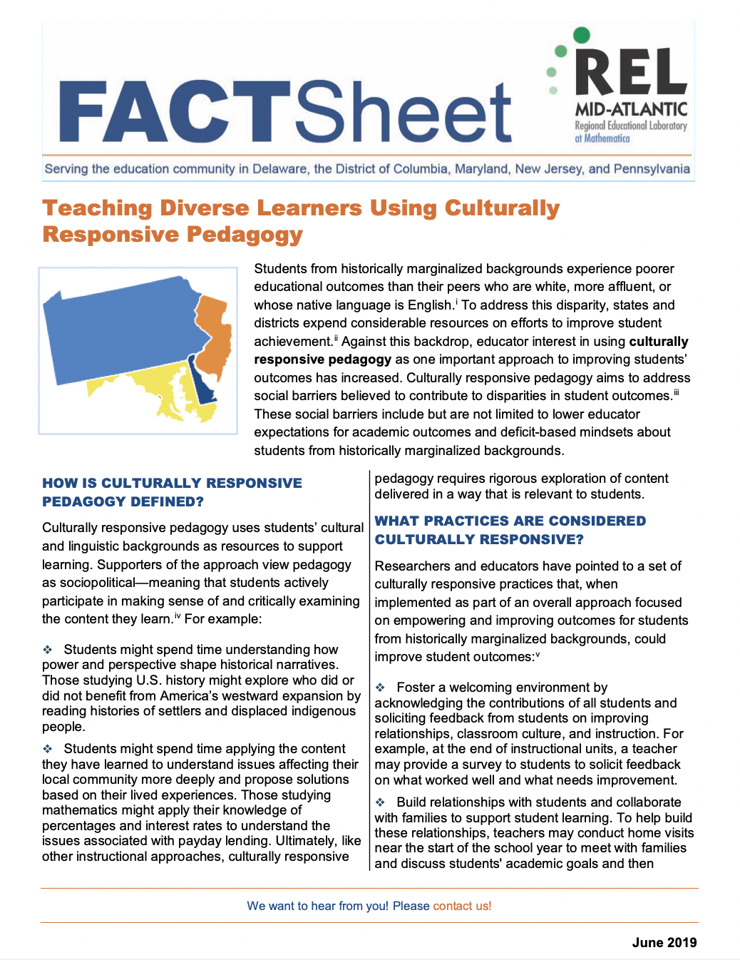Teaching Diverse Learners Using Culturally Responsive Pedagogy